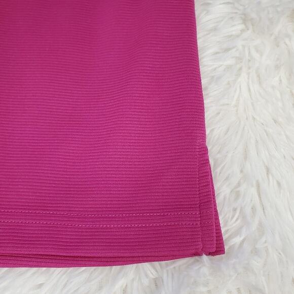 2/$30 Cubavera Polo Shirt Magenta with Pinstripes Size XL Collared Short-sleeved - Picture 4 of 8